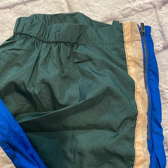 Free People Movement XLarge Green, Peach and Royal Blue Striped Track Pants - Picture 4 of 9